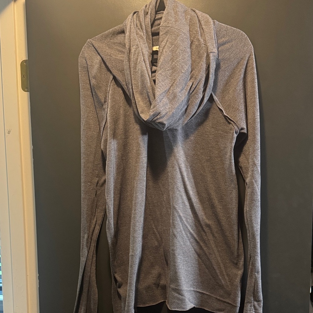 ADORA Women's Hooded Cowl-Neck Sweater in Heather Gray